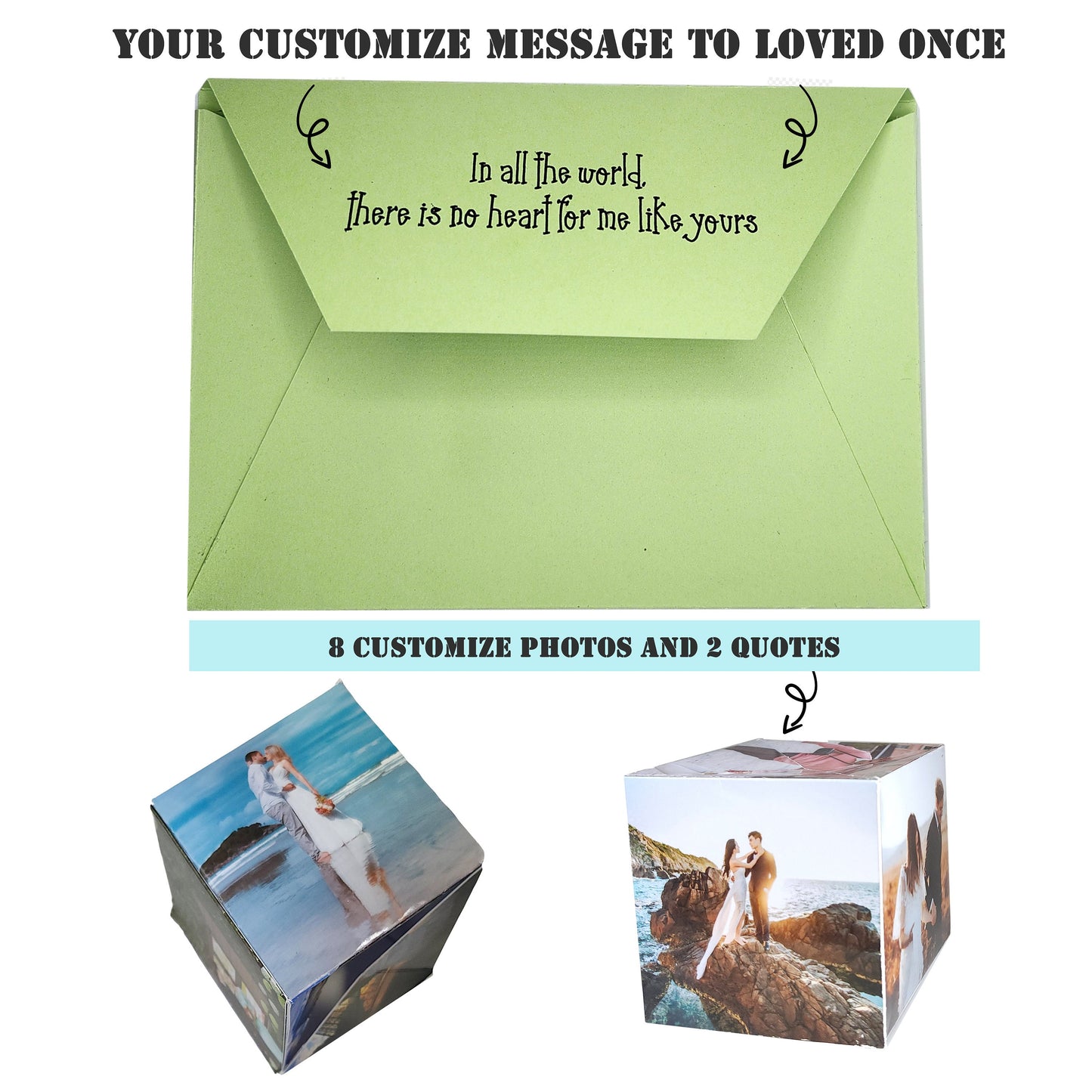 Explosion gift box, birthday gift for her, customize photo, surprise gift, gift for loved once - pop-up card