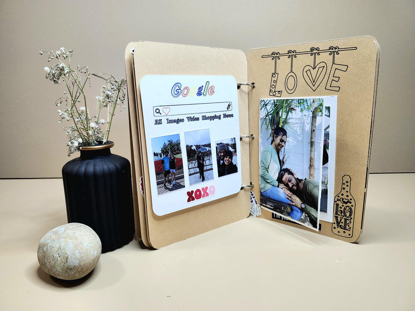 Personalized Photo Album, Photo Memories gift, Handmade photo Album , Gift for her, Birthday present, Gift for him, Gift for loved once