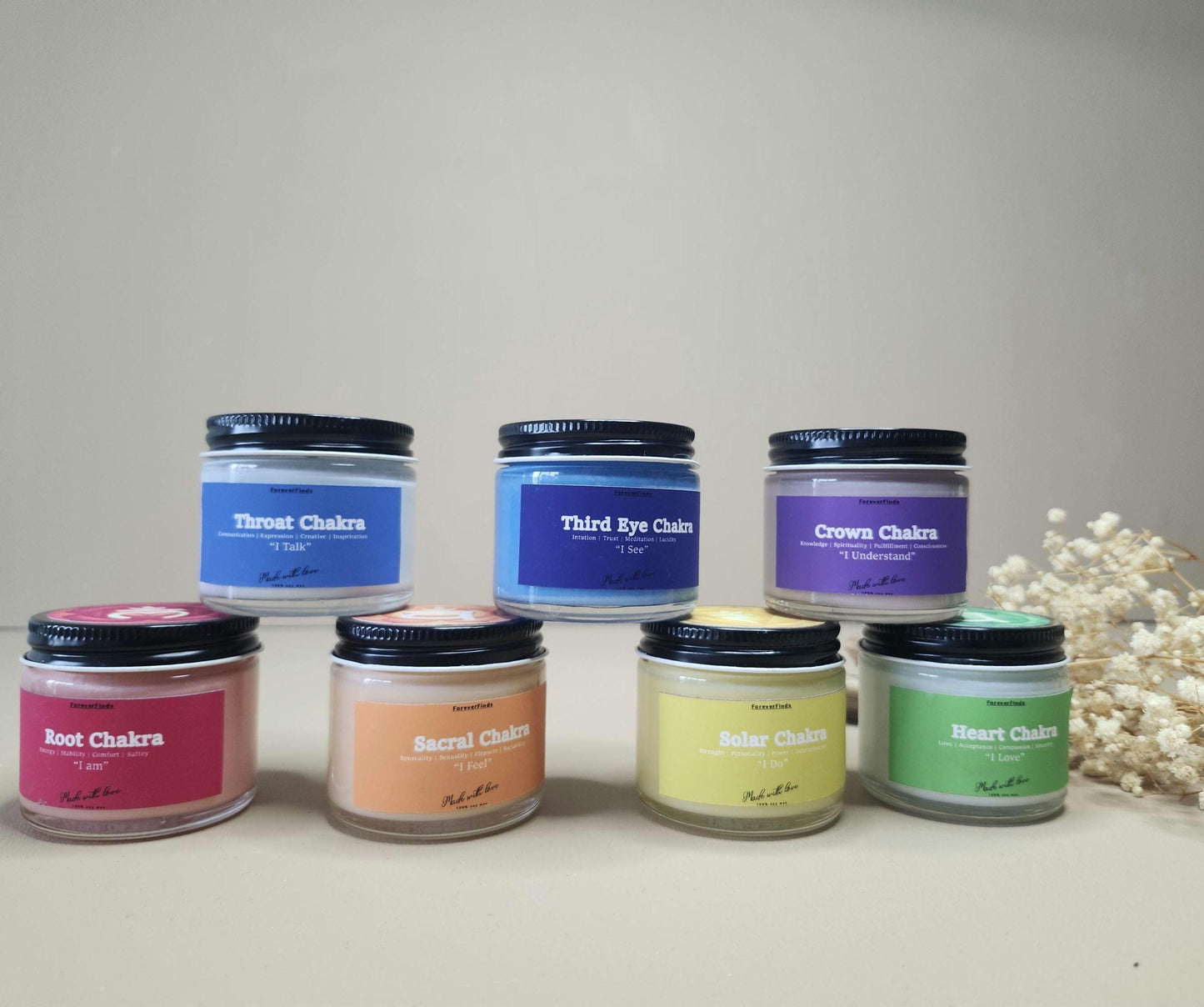 Meditation Candle, Aromatherapy Candles, Yoga Candle, 7 Chakra Candle, Healing Candle