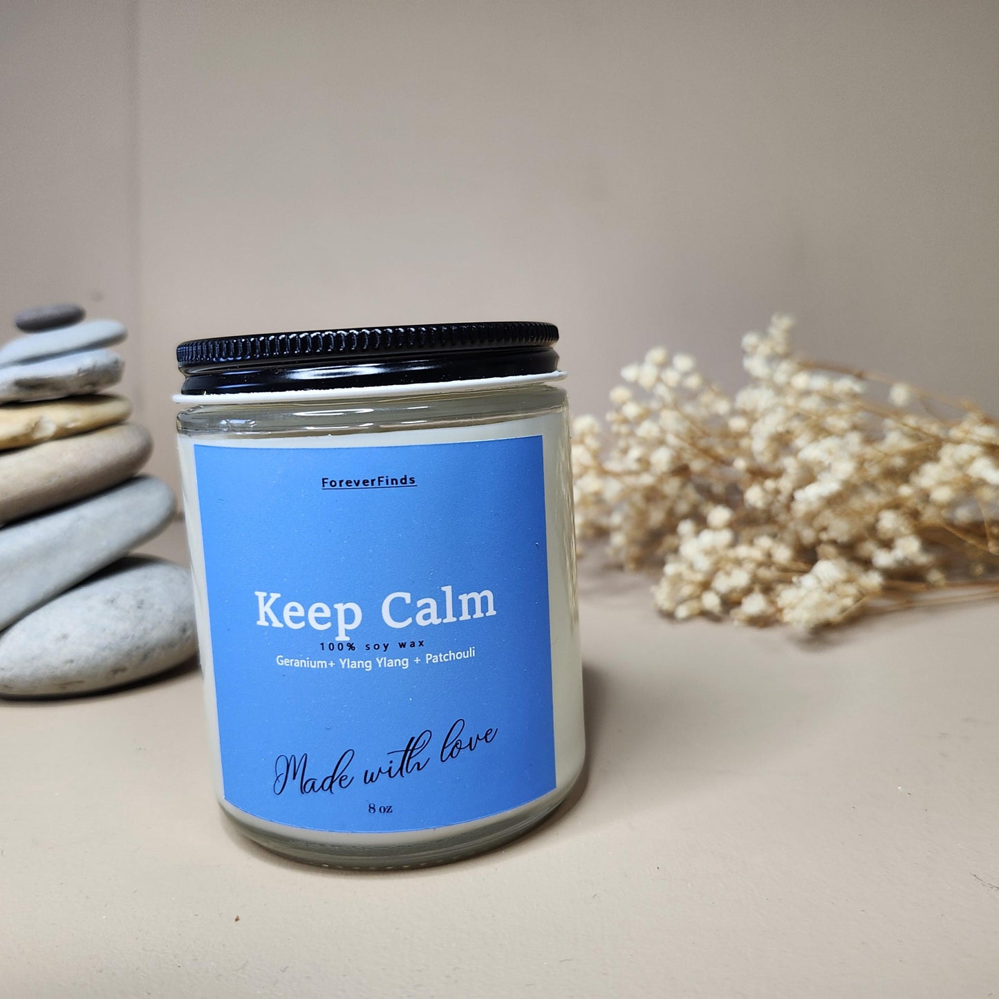 Meditation Candle, Scented Candle, Gift hor Her, Unique scented candle, Gift for loved Once, Gifting candle, Keep Calm Candle,