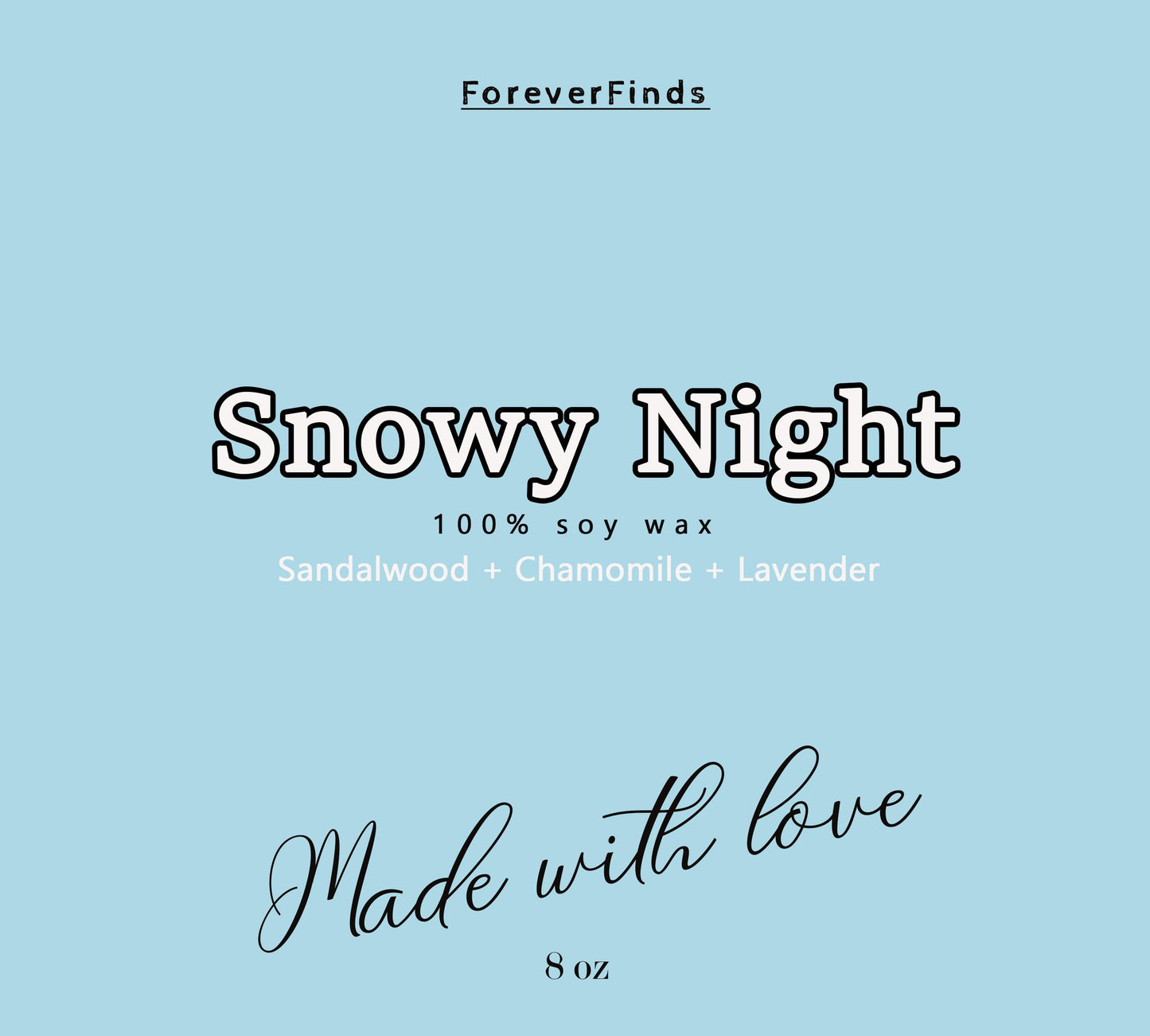 Winter candle, Gift hor Her, Gifting candle, Scented Candle, Gift for loved Once, Snowy Night Candle, Peaceful Candle