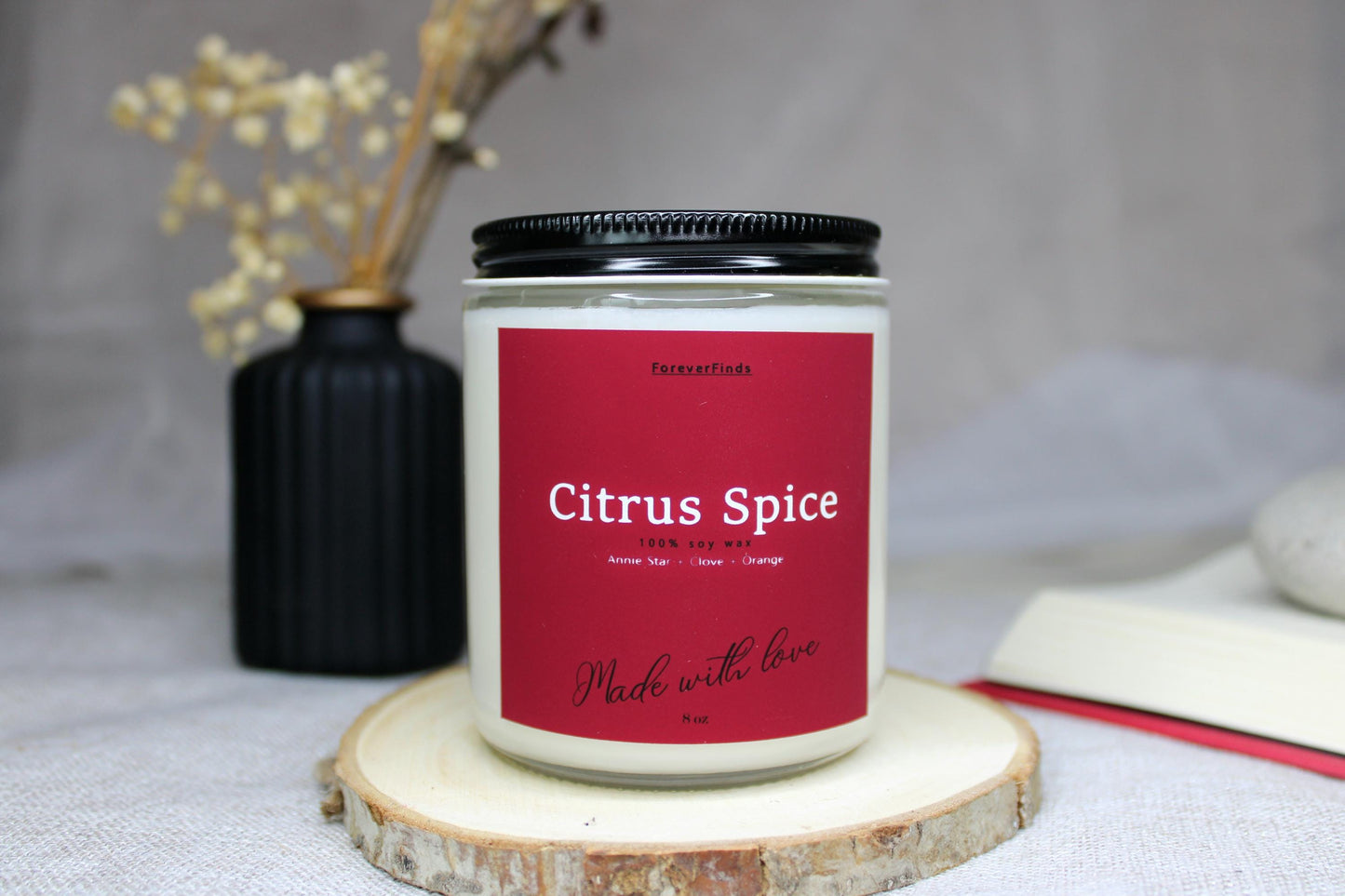 Citrus Candle, Fall candle, Scented Candle, Gift for loved , Gifting candle, Citrus Spice Candle, Grounding Candle, Gift hor Her, fall gift