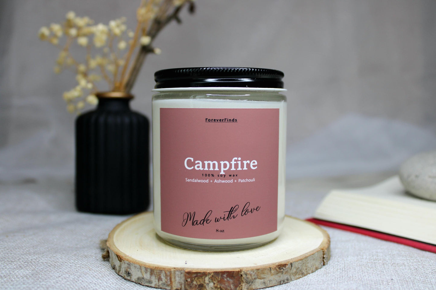 Camping Candle, Summer spring candle, Gift hor Her, Scented Candle, Gift for loved Once, Gifting candle, Campfire Candle, Woody Candle,