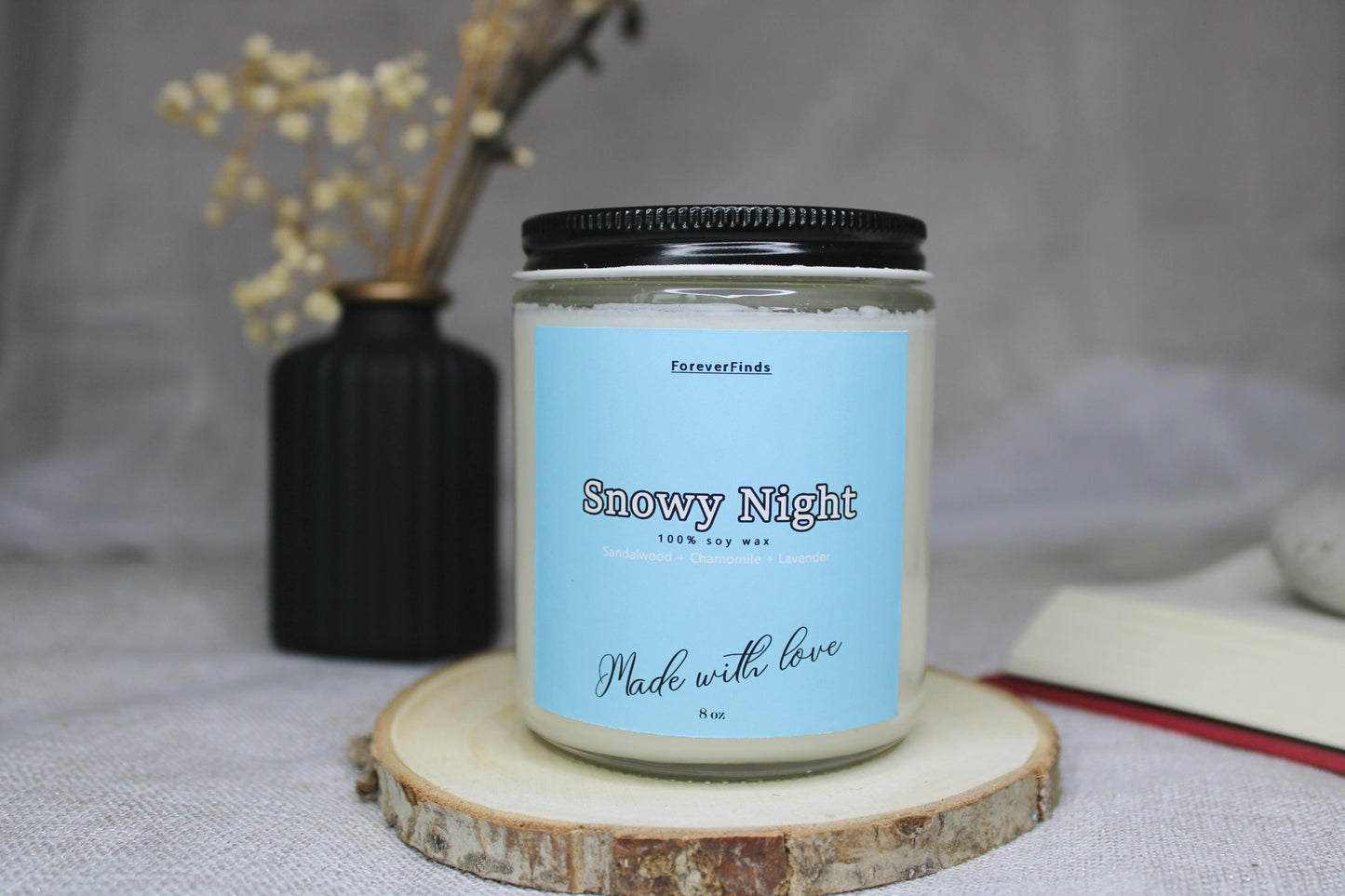 Winter candle, Meditation Candle, Gift hor Her, Gifting candle, Scented Candle, Gift him, Snowy Night Candle, Peaceful Candle, Winter Gift