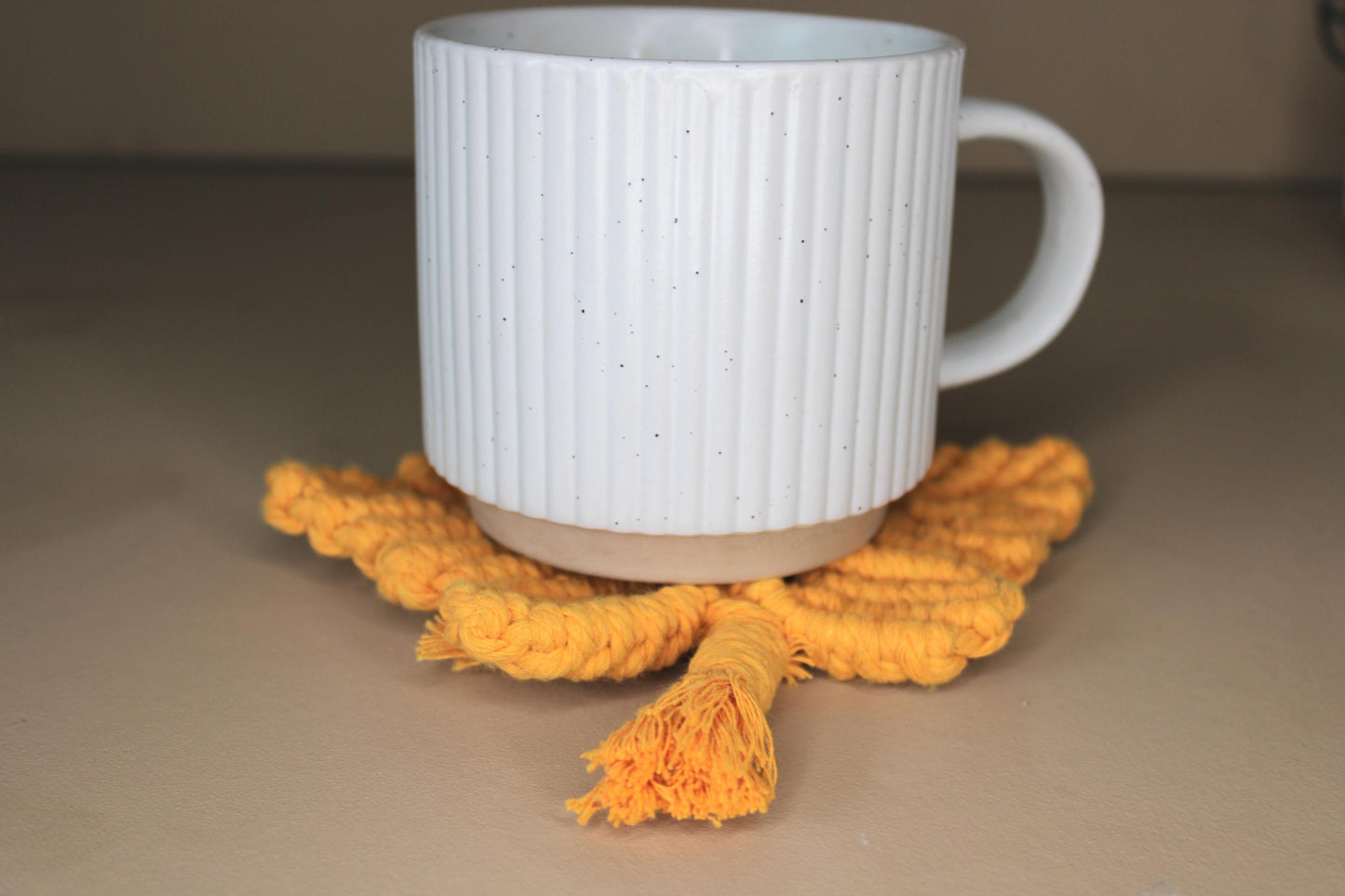 Macrame Coasters set of 2, Handmade Coaster set, table decor, housewarming gift, gift for her,boho kitchen, Maple Coaster