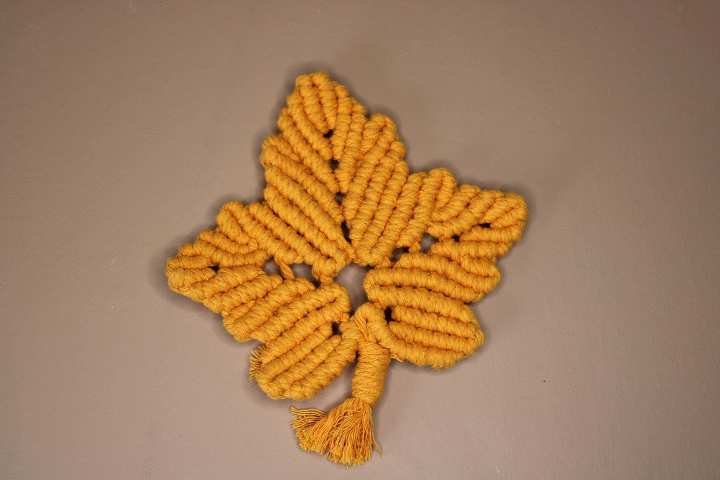 Macrame Coasters set of 2, Handmade Coaster set, table decor, housewarming gift, gift for her,boho kitchen, Maple Coaster