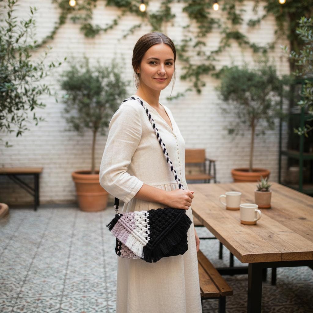 Macrame Shoulder Purse