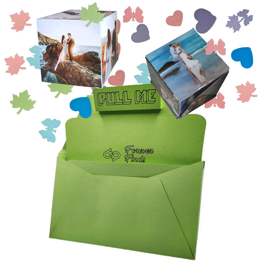 Explosion gift box, birthday gift for her, customize photo, surprise gift, gift for loved once - pop-up card