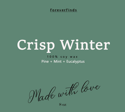 Winter candle, Gift hor Her, Scented Candle, Gifting candle, Crisp Winter Candle, Gift for loved Once