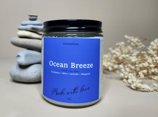 Summer candle, Gift hor Her, Scented Candle,  Gifting candle, Ocean Breeze Candle, Refreshing Candle, Spring Candle, Gift for loved Once