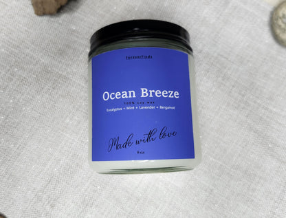 Summer candle, Gift hor Her, Scented Candle,  Gifting candle, Ocean Breeze Candle, Refreshing Candle, Spring Candle, Gift for loved Once