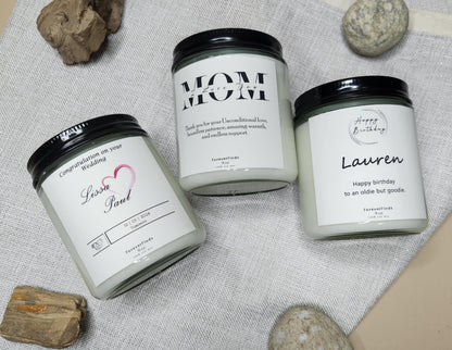 customize Candle, Private Label Candle, Custom Logo, Gift for Her, Funny Candle label, Best Friend Gift, gift for dad, gift for mom