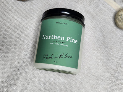 Fall candle,  Scented Candle, Gift for loved Once, Gifting candle, Northern Pine Candle, Woodsy Candle, Gift hor Her
