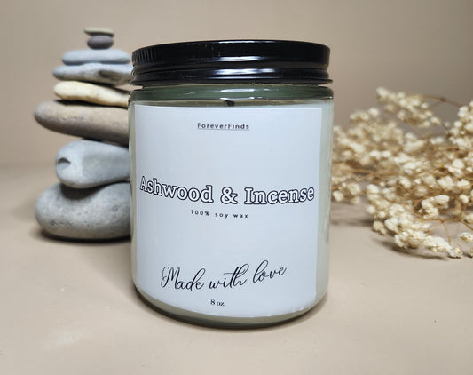 Scented candle gift for her home decor ambiance unique scented and design  - Ashwood Incense