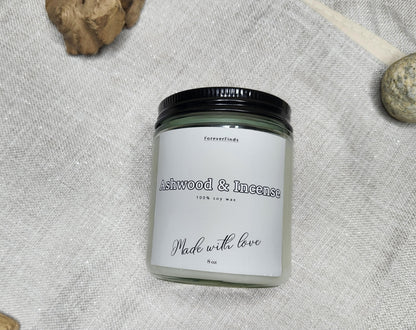 Scented candle gift for her home decor ambiance unique scented and design  - Ashwood Incense