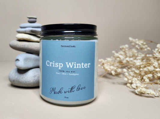 Winter candle, Gift hor Her, Scented Candle, Gifting candle, Crisp Winter Candle, Gift for loved Once