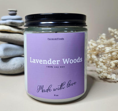 Scented Candle, Gift for loved Once, Unique scented candle,  Gifting candle, Lavender Woods Candle, relaxing Candle, Gift hor Her