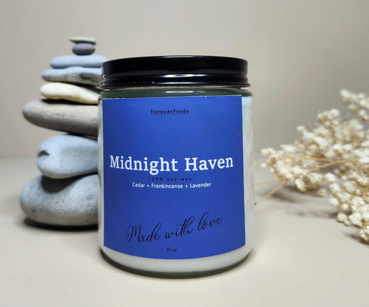Fall candle,  Scented Candle, Gift for loved Once,  Midnight Heaven Candle, Calm Candle, Gift hor Her, Gifting candle