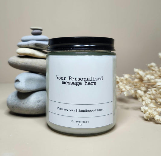 Personalized Candle, Private Label Candle, Custom Logo, Gift for Her, Funny Candle label, Best Friend Gift, Scented candle