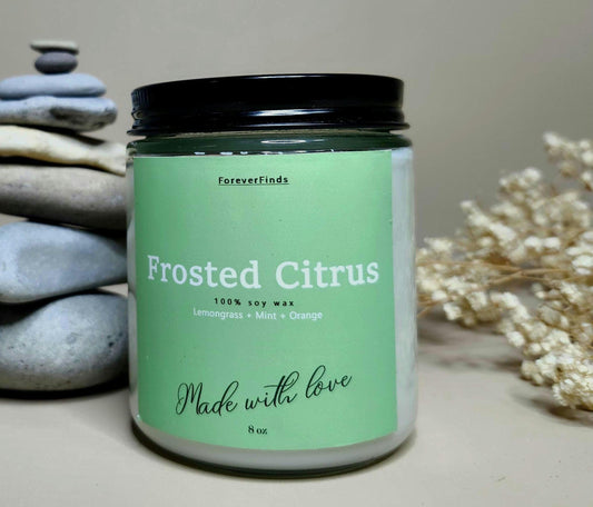 Winter candle, Gift hor Her, Scented Candle, Gift for loved Once, Gifting candle, Forested Citrus Candle, Refreshing Candle