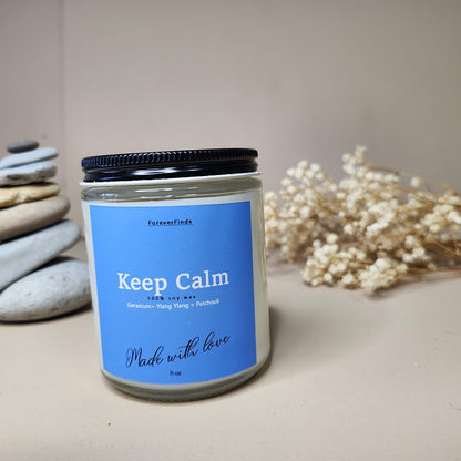 Meditation Candle, Scented Candle, Gift hor Her, Unique scented candle, Gift for loved Once, Gifting candle, Keep Calm Candle,