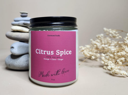 Fall candle,  Scented Candle, Gift for loved Once, Gifting candle, Citrus Spice Candle, Grounding Candle, Gift hor Her