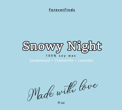 Winter candle, Gift hor Her, Gifting candle, Scented Candle, Gift for loved Once,  Snowy Night Candle, Peaceful Candle