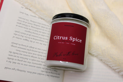 Citrus Candle, Fall candle,  Scented Candle, Gift for loved , Gifting candle, Citrus Spice Candle, Grounding Candle, Gift hor Her, fall gift