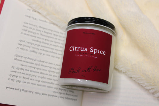 Citrus Candle, Fall candle,  Scented Candle, Gift for loved , Gifting candle, Citrus Spice Candle, Grounding Candle, Gift hor Her, fall gift