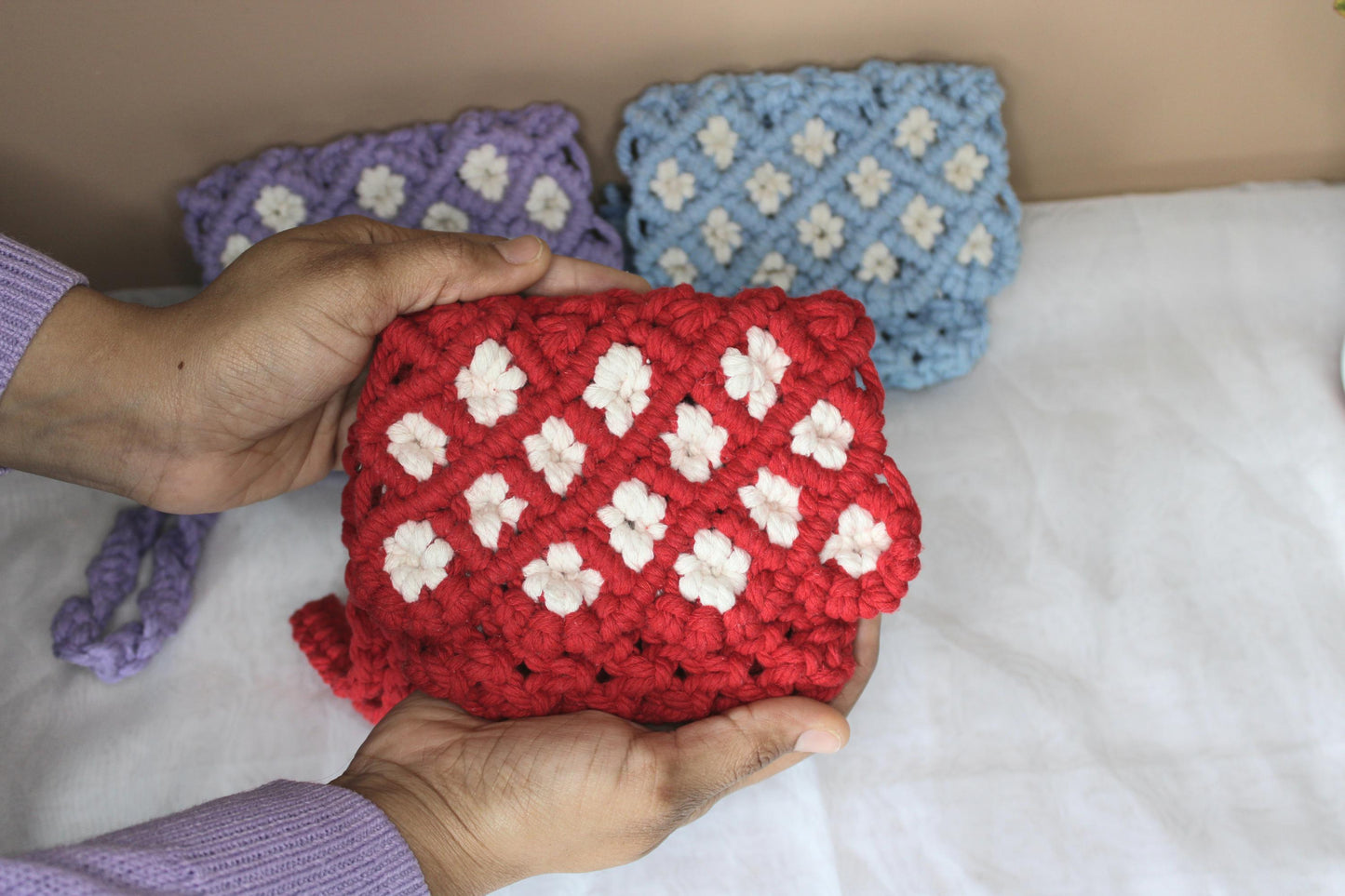 Macarame Small purse,  small wallet, handmade purse, Card Holder, gift for her, BOHO purse, Gift for Loved Once