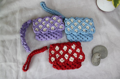 Macarame Small purse,  small wallet, handmade purse, Card Holder, gift for her, BOHO purse, Gift for Loved Once