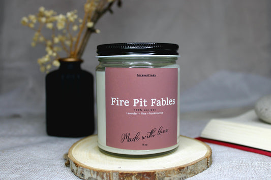 Fire Pit Candle, Scented Candle, Unique scented candle, Gift for him, Gifting candle, Fire Pit Fables Candle, Fire Candle, Gift hor Her
