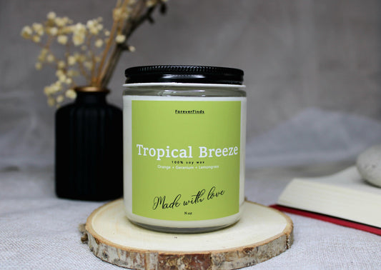 Summer candle,  Scented Candle, Gift for loved Once, Gifting candle, Gift hor Her, Tropical Breeze Candle, vibrant Candle, fruit candle