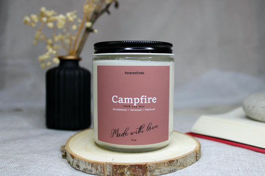 Camping Candle, Summer spring candle, Gift hor Her, Scented Candle, Gift for loved Once, Gifting candle, Campfire Candle, Woody Candle,