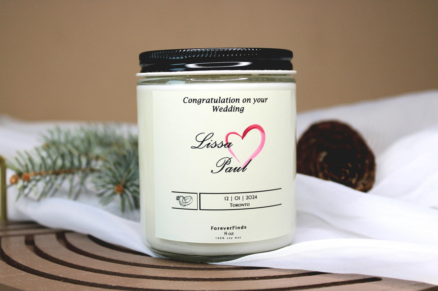 Wedding candle, customize Candle, Personalized candle, Private Label Candle, Custom Logo, Gift for Her, Funny Candle label, Best Friend Gift