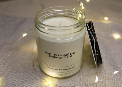 Personalized Candle, Private Label Candle, Custom Logo, Gift for Her, Funny Candle label, Best Friend Gift, Scented candle