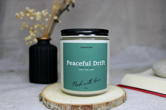 Gifting candle,  Scented Candle, Fall candle, Gift for loved Once,  Peaceful Drift Candle, Nature Candle, Gift hor Her, Peace Candle