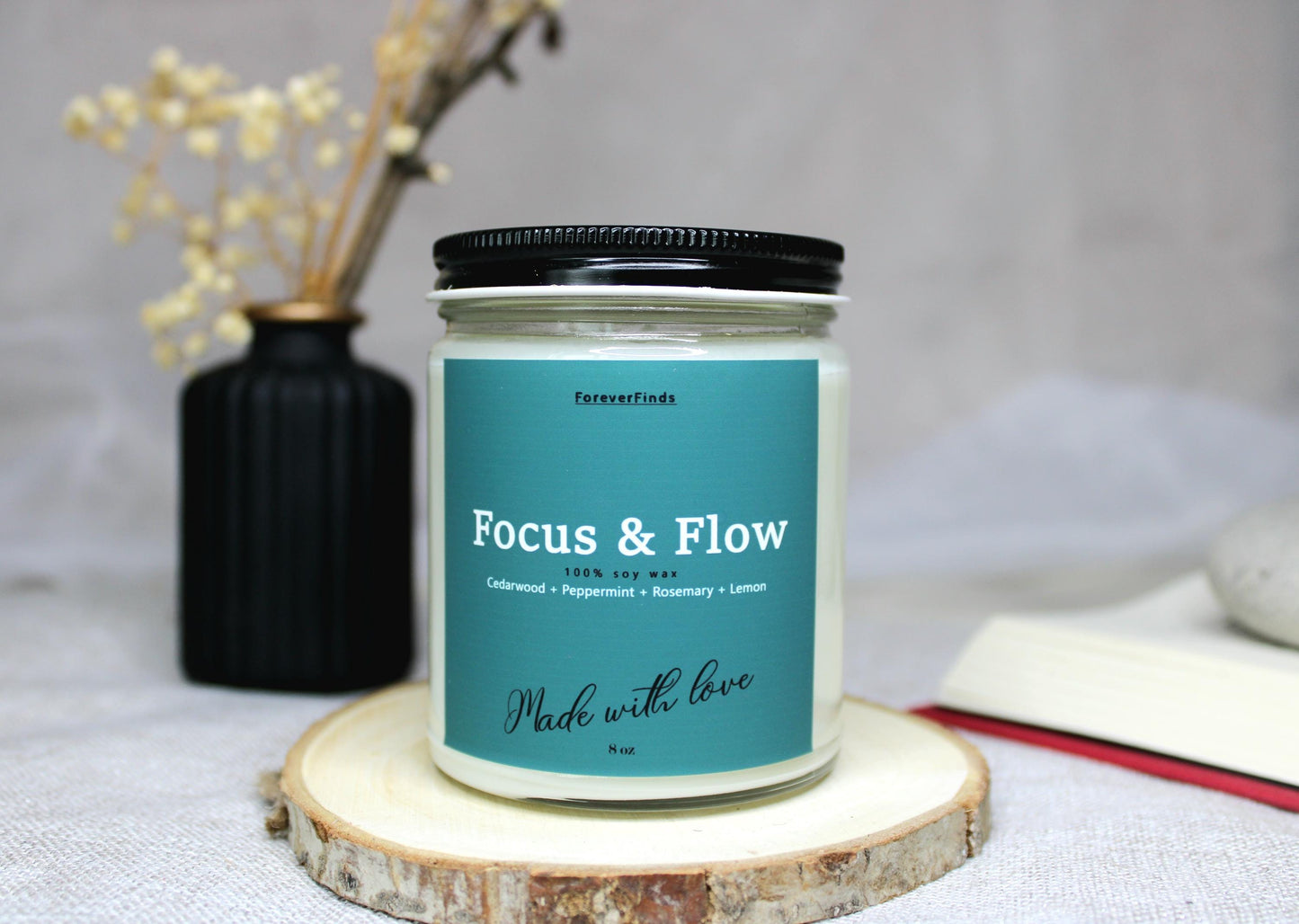 Focus & Flow Candle, Healing Candle, Meditation Candle, Scented Candle, Gift for loved Once, Gifting candle, , Gift hor Her