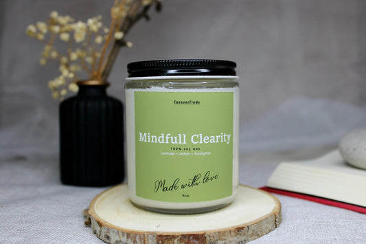 Mindful Clarity Candle, Healing Candle, Aroma Candle, Scented Candle, wellness scented candle, Gift for him, Gifting candle,  Gift hor Her