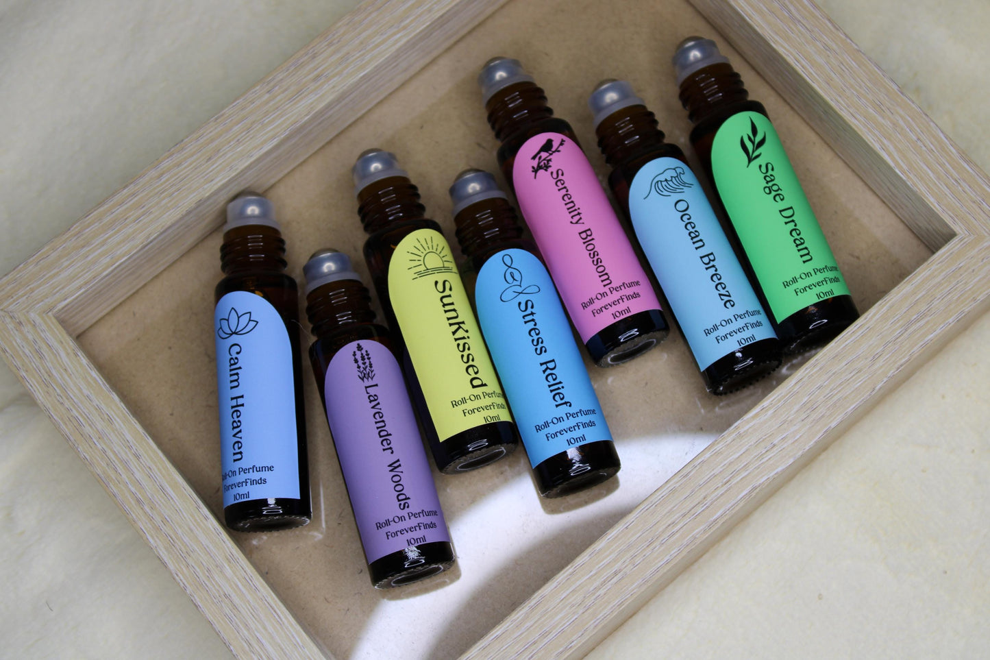 Roll On Perfume set of 7, Essential Oil Blend, Gift for her, fragrance oil, Perfume oil, natural perfume, Gift for him, Self care