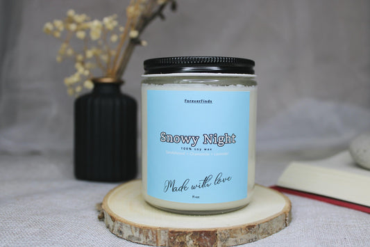 Winter candle, Meditation Candle, Gift hor Her, Gifting candle, Scented Candle, Gift him,  Snowy Night Candle, Peaceful Candle, Winter Gift