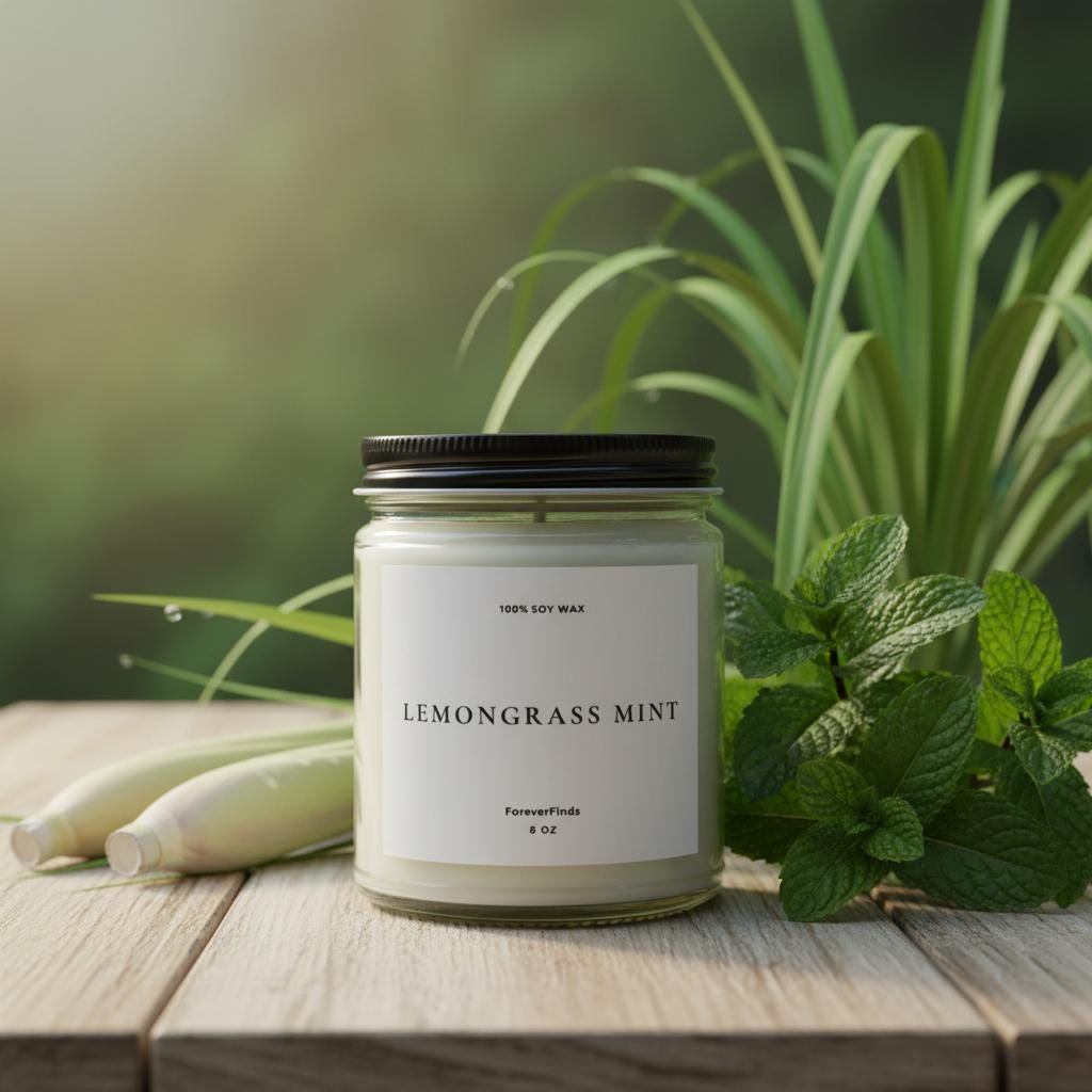 Lemongrass Mint Soy Candle