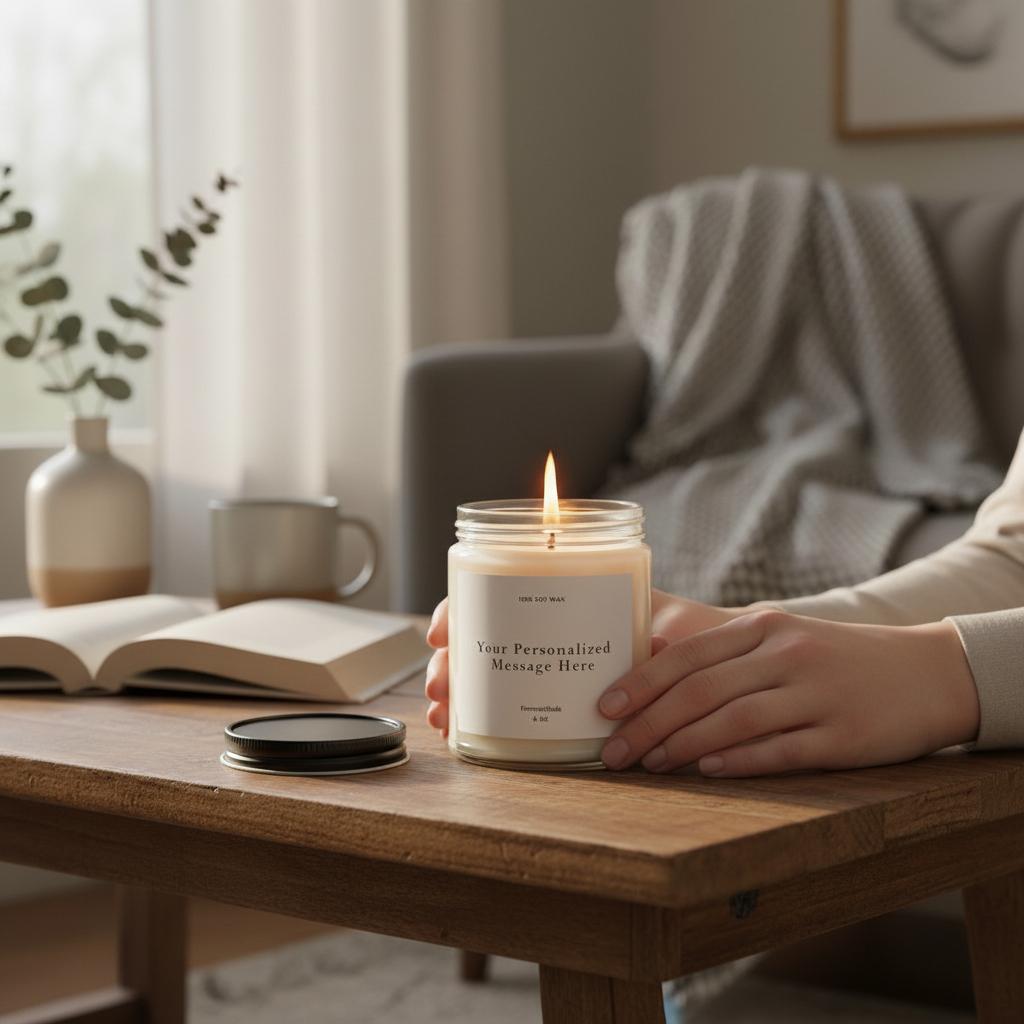 Personalized Message Candle