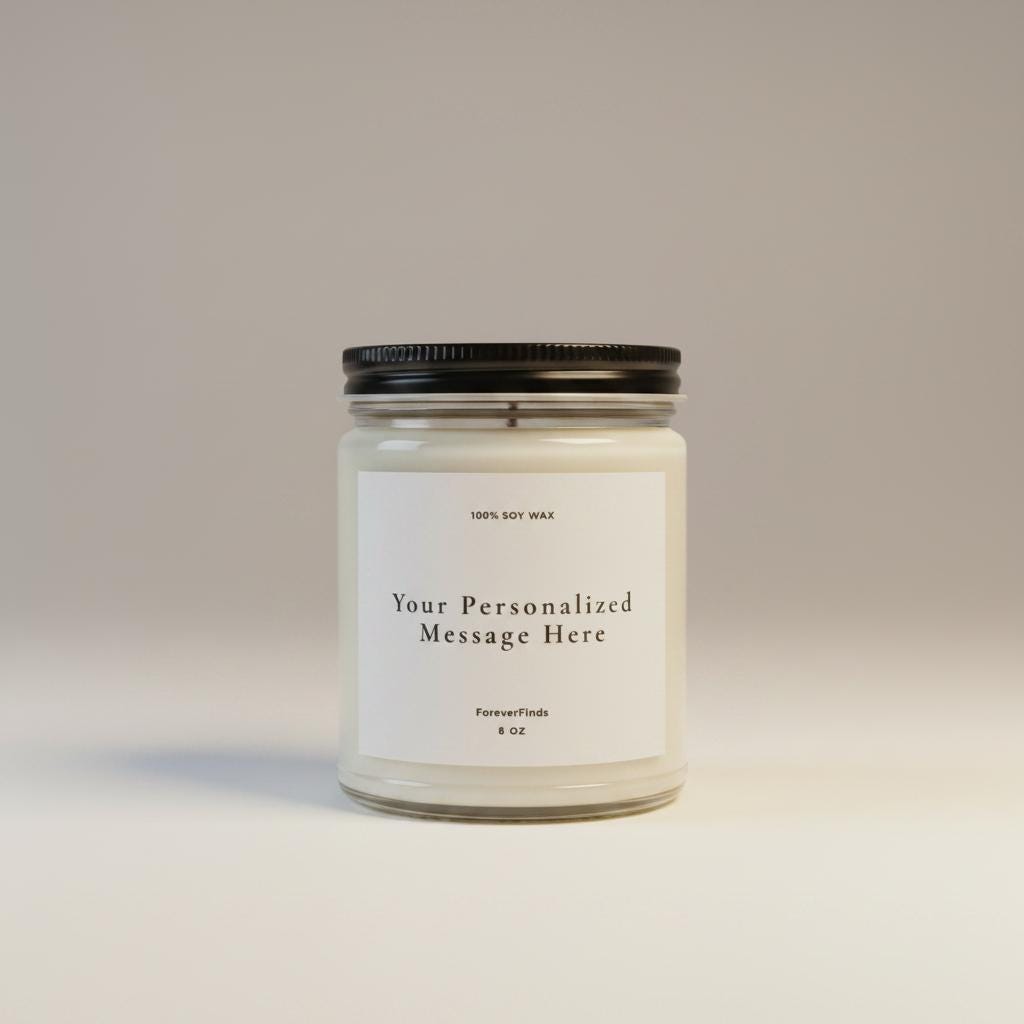Personalized Message Candle